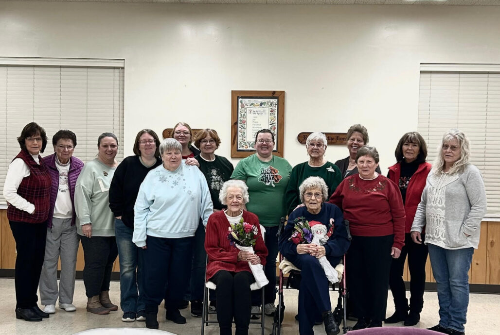 We had a wonderful evening celebrating Christmas with our Shelbyville BPW members and family. Our local chapter also celebrated Lossie Laird with 66 years of BPW membership (seated on the right) daughter (Patricia) attended. And Gayle Henderson with 50 years of membership ( seated on the left), her niece Kathy took the picture . They received fresh flowers as a small token of our appreciation for their years of service.